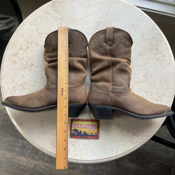 Durango RD542 Women's size 8.5 M 11" Slouch Western Boot Distressed Tan Cowgirl - Picture 15 of 16